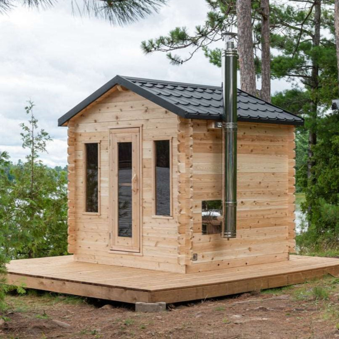 Dundalk Leisurecraft Georgian Outdoor Cabin Sauna - CTC88W