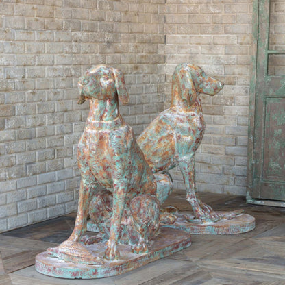 Park Hill Collection Manor Cast Iron Hound Pair, Set of 2 - EAG80267