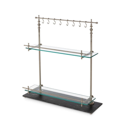 Park Hill Collection Park Hill Pantry & Cafe Black Marble and Iron Bistro Rack - EAW20187