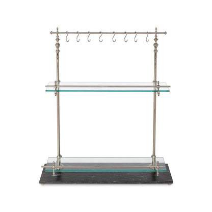 Park Hill Collection Park Hill Pantry & Cafe Black Marble and Iron Bistro Rack - EAW20187