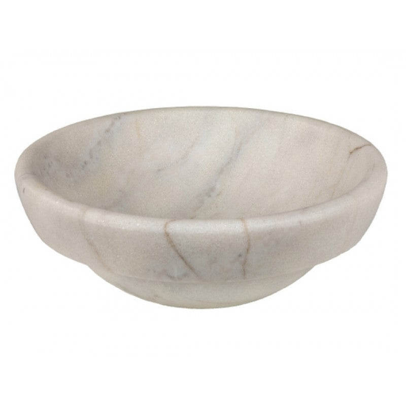 Eden Bath Echo Bowl Shaped Vessel Sink - Honed White Marble