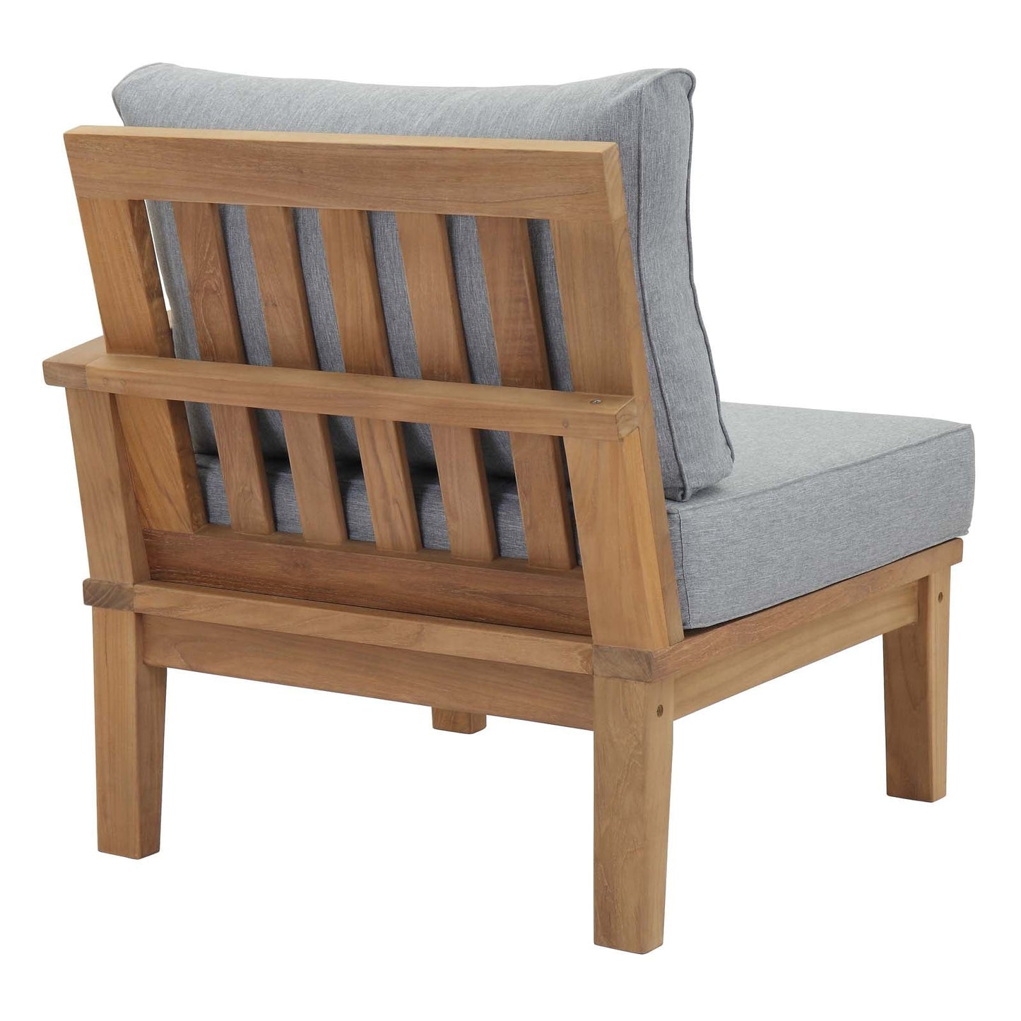 Modway Furniture Marina Outdoor Patio Teak Right-Facing Sofa - EEI-1149-NAT-NAV-SET