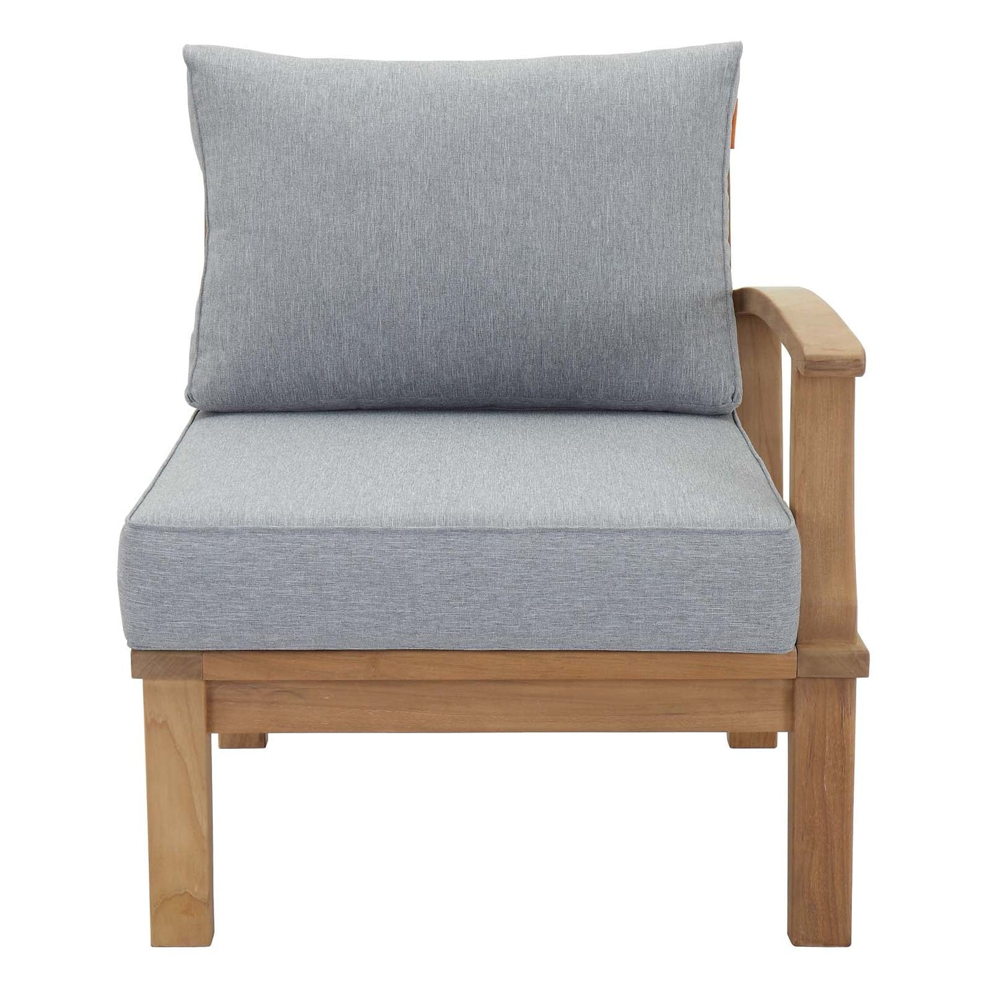 Modway Furniture Marina Outdoor Patio Teak Right-Facing Sofa - EEI-1149-NAT-NAV-SET