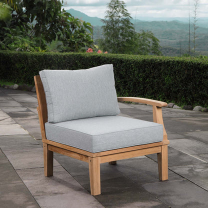 Modway Furniture Marina Outdoor Patio Teak Right-Facing Sofa - EEI-1149-NAT-NAV-SET