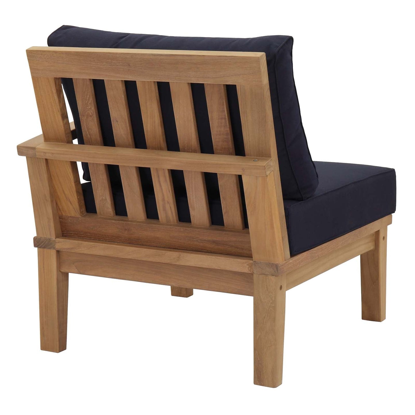 Modway Furniture Marina Outdoor Patio Teak Right-Facing Sofa - EEI-1149-NAT-NAV-SET