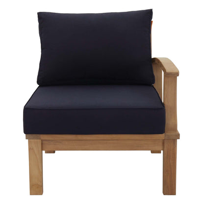 Modway Furniture Marina Outdoor Patio Teak Right-Facing Sofa - EEI-1149-NAT-NAV-SET