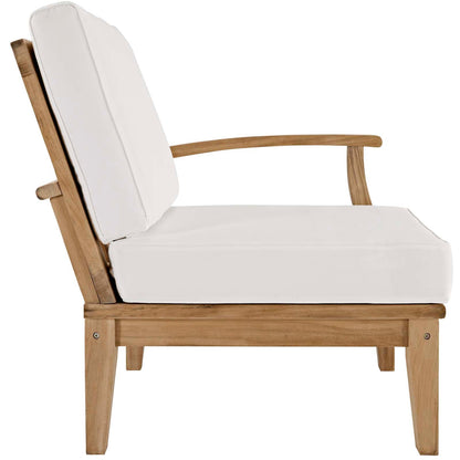 Modway Furniture Marina Outdoor Patio Teak Right-Facing Sofa - EEI-1149-NAT-NAV-SET
