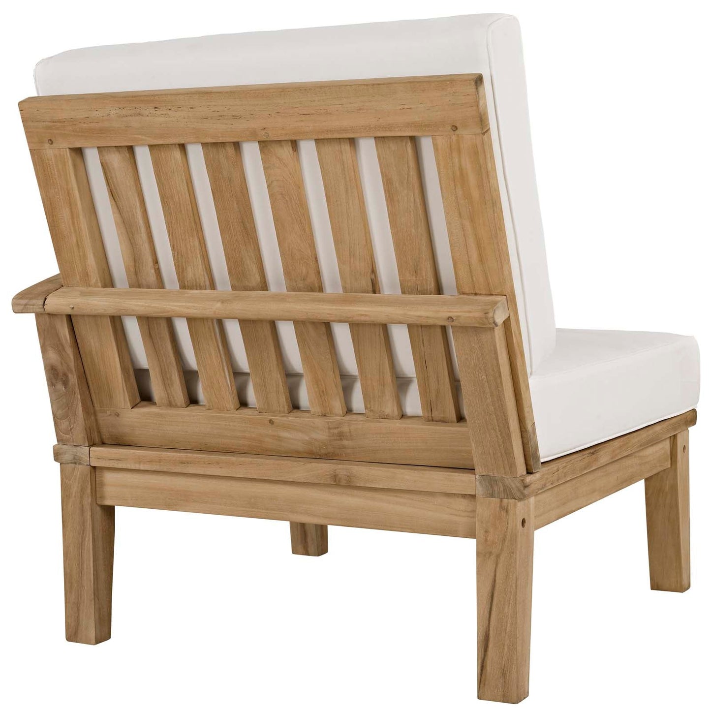 Modway Furniture Marina Outdoor Patio Teak Right-Facing Sofa - EEI-1149-NAT-NAV-SET