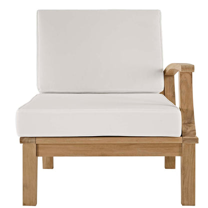 Modway Furniture Marina Outdoor Patio Teak Right-Facing Sofa - EEI-1149-NAT-NAV-SET