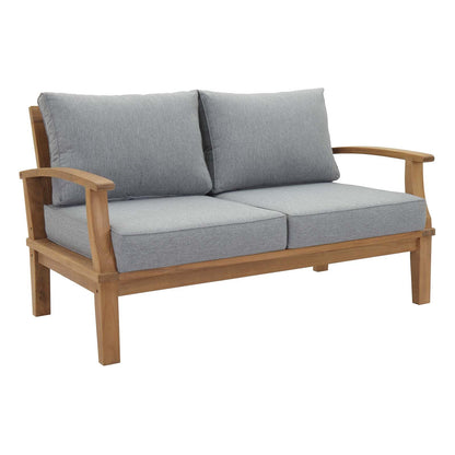 Modway Furniture Marina 4 Piece Outdoor Patio Teak Set by Modway – EEI-1469-NAT-GRY-SET