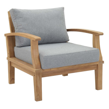 Modway Furniture Marina 4 Piece Outdoor Patio Teak Set by Modway – EEI-1469-NAT-GRY-SET