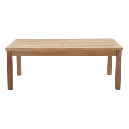Modway Furniture Marina 4 Piece Outdoor Patio Teak Set by Modway – EEI-1469-NAT-GRY-SET