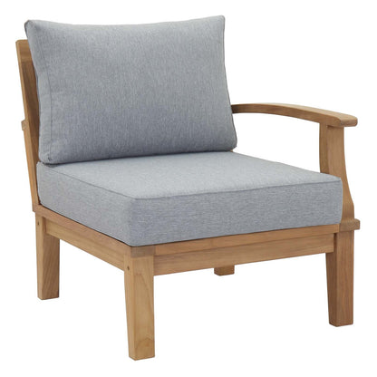 Modway Furniture Marina 8 Piece Outdoor Patio Teak Set by Modway – EEI-1479-NAT-GRY-SET