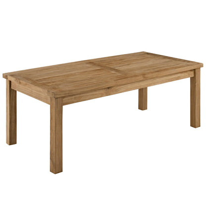 Modway Furniture Marina 7 Piece Outdoor Patio Teak Set by Modway – EEI-1481-NAT-GRY-SET