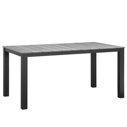 Modway Furniture Maine 7 Piece Outdoor Patio Dining Set - EEI-1749-BRN-GRY-SET