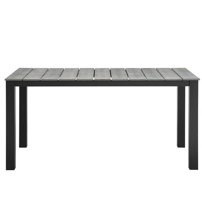 Modway Furniture Maine 7 Piece Outdoor Patio Dining Set - EEI-1749-BRN-GRY-SET
