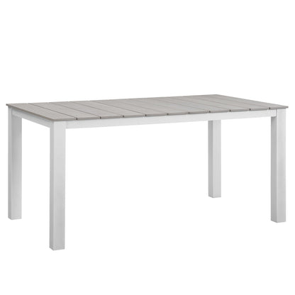 Modway Furniture Maine 7 Piece Outdoor Patio Dining Set - EEI-1749-BRN-GRY-SET