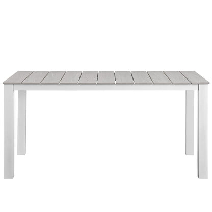 Modway Furniture Maine 7 Piece Outdoor Patio Dining Set - EEI-1749-BRN-GRY-SET