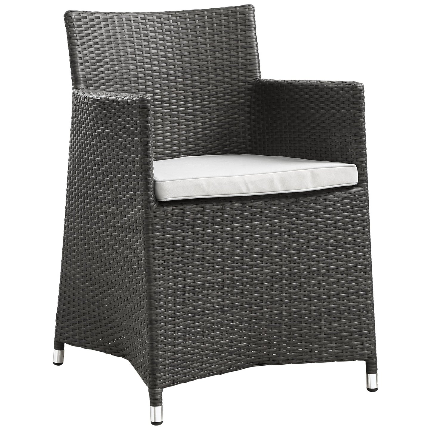 Modway Furniture Junction 7 Piece Outdoor Patio Dining Set by Modway - EEI-1750-BRN-WHI-SET