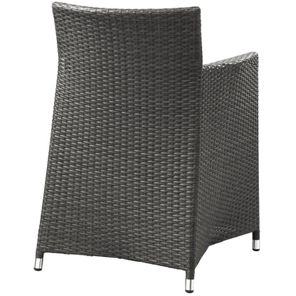 Modway Furniture Junction 7 Piece Outdoor Patio Dining Set by Modway - EEI-1750-BRN-WHI-SET