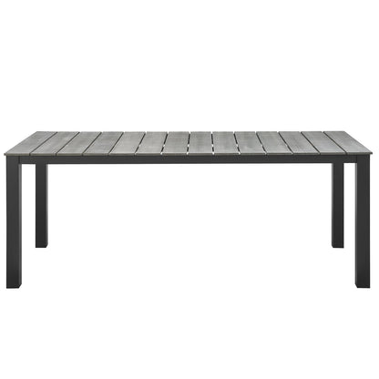 Modway Furniture Junction 7 Piece Outdoor Patio Dining Set by Modway - EEI-1750-BRN-WHI-SET
