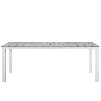 Modway Furniture Junction 7 Piece Outdoor Patio Dining Set by Modway - EEI-1750-BRN-WHI-SET