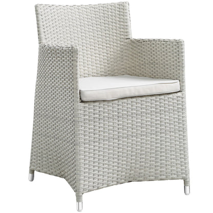 Modway Furniture Junction 5 Piece Outdoor Patio Dining Set - EEI-1760-GRY-WHI-SET