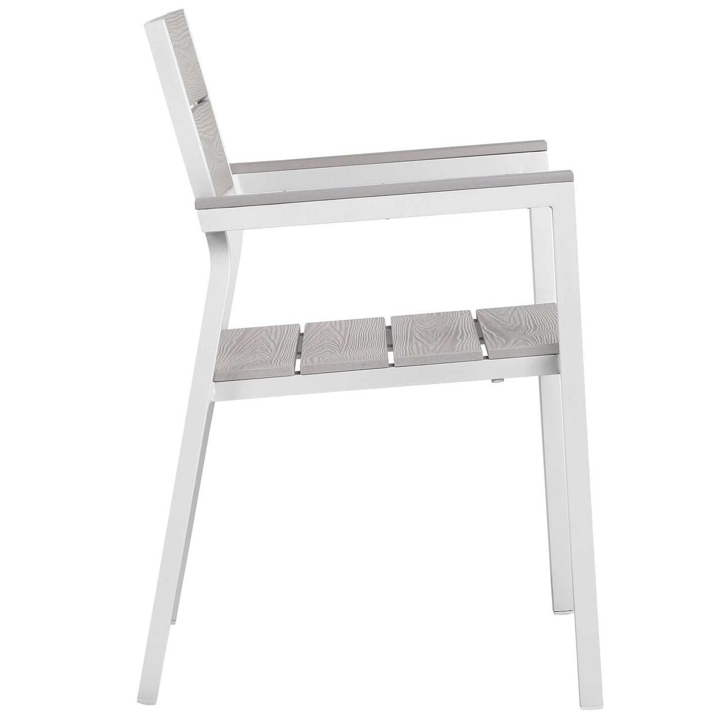 Modway Furniture Maine 5 Piece Outdoor Patio Dining Set - EEI-1761-WHI-LGR-SET