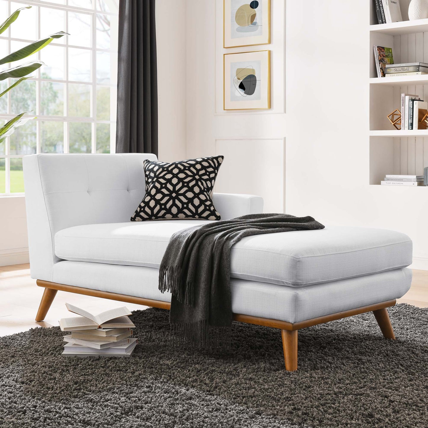 Modway Furniture Engage Right-Facing Upholstered Fabric Chaise - EEI-1794-BEI
