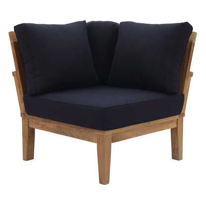 Modway Furniture Marina 6 Piece Outdoor Patio Teak Set by Modway - EEI-1816-NAT-GRY-SET