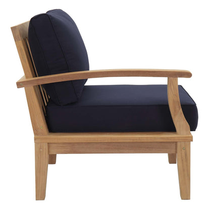 Modway Furniture Marina 6 Piece Outdoor Patio Teak Set by Modway - EEI-1816-NAT-GRY-SET