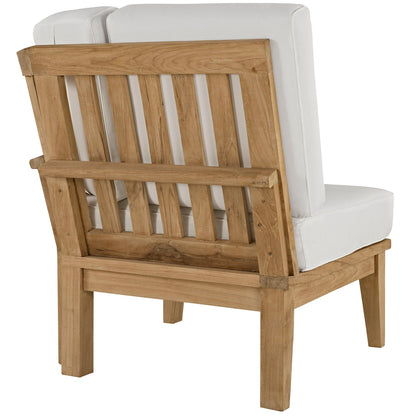 Modway Furniture Marina 6 Piece Outdoor Patio Teak Set by Modway - EEI-1816-NAT-GRY-SET