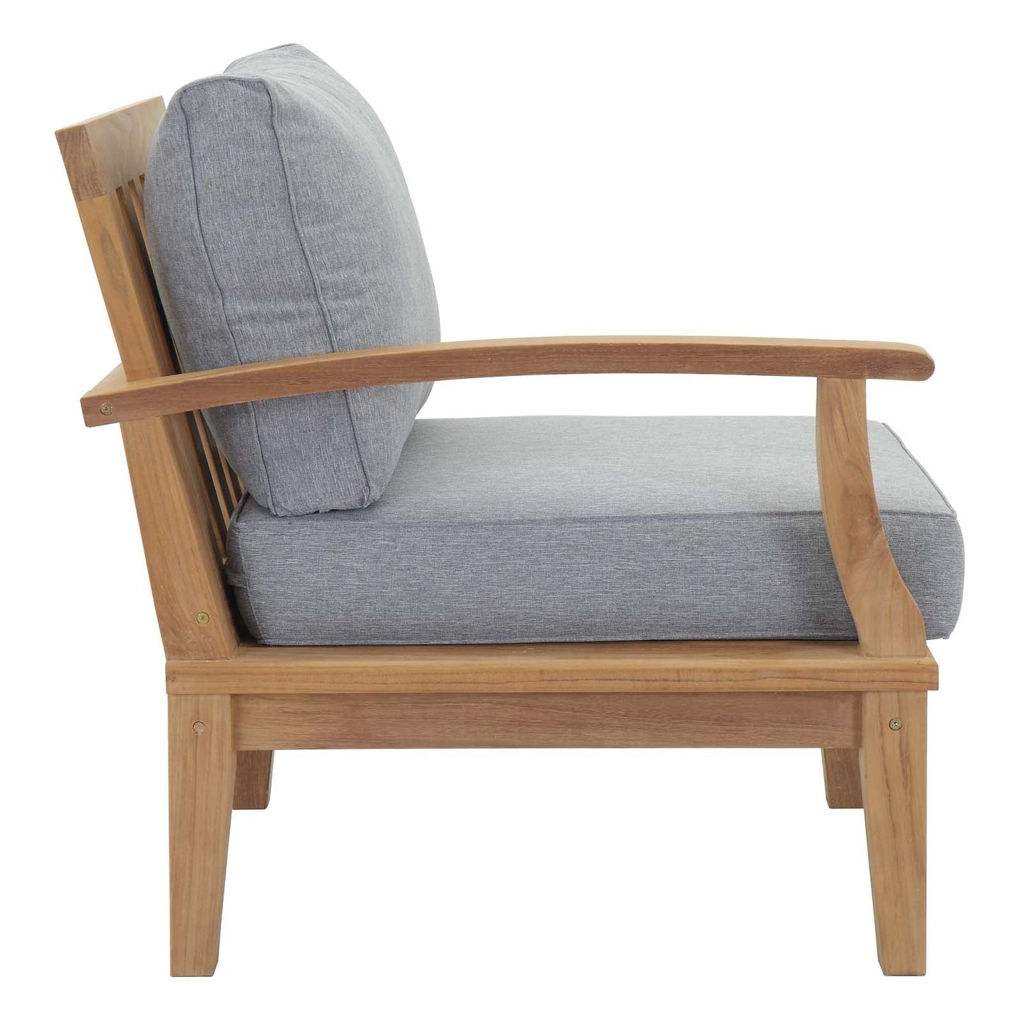 Modway Furniture Marina 4 Piece Outdoor Patio Teak Set by Modway – EEI-1818-NAT-GRY-SET