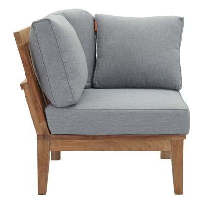 Modway Furniture Marina 3 Piece Outdoor Patio Teak Set by Modway - EEI-1820-NAT-GRY-SET