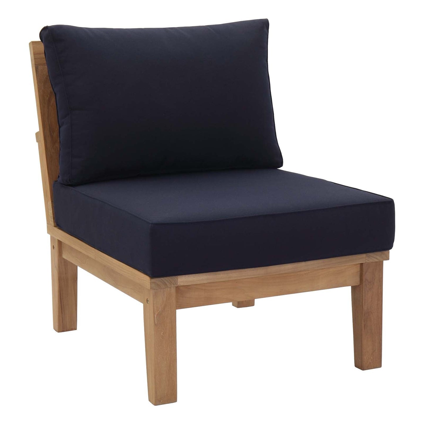 Modway Furniture Marina 3 Piece Outdoor Patio Teak Set by Modway - EEI-1820-NAT-GRY-SET