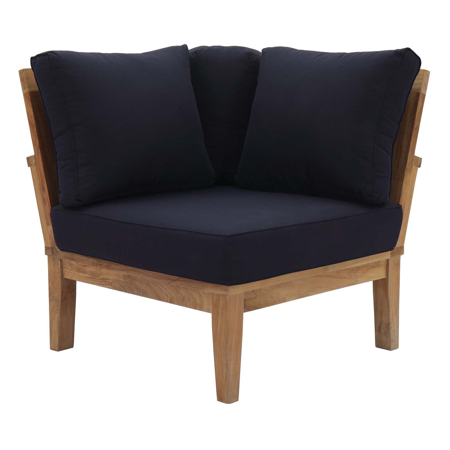 Modway Furniture Marina 3 Piece Outdoor Patio Teak Set by Modway - EEI-1820-NAT-GRY-SET