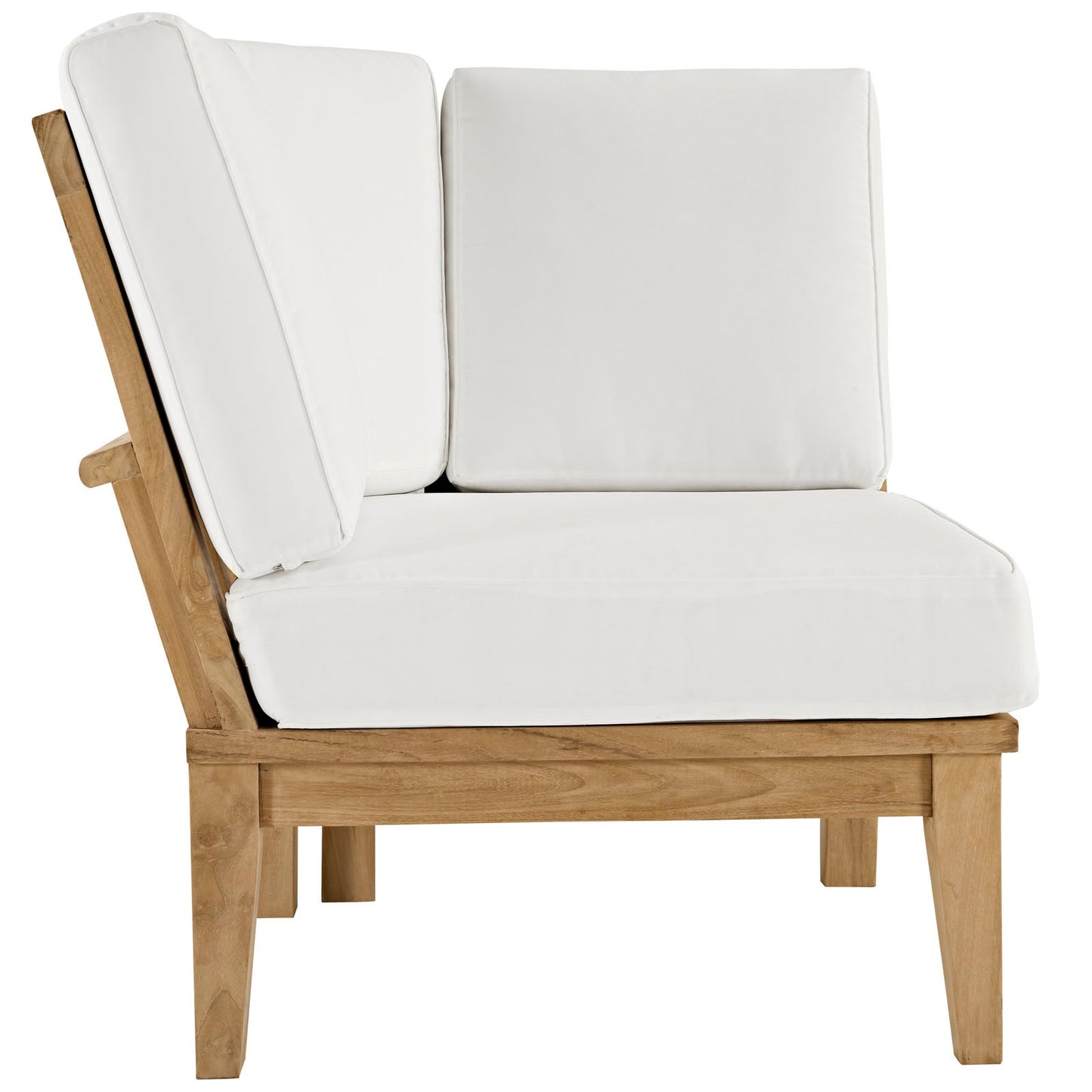 Modway Furniture Marina 3 Piece Outdoor Patio Teak Set by Modway - EEI-1820-NAT-GRY-SET
