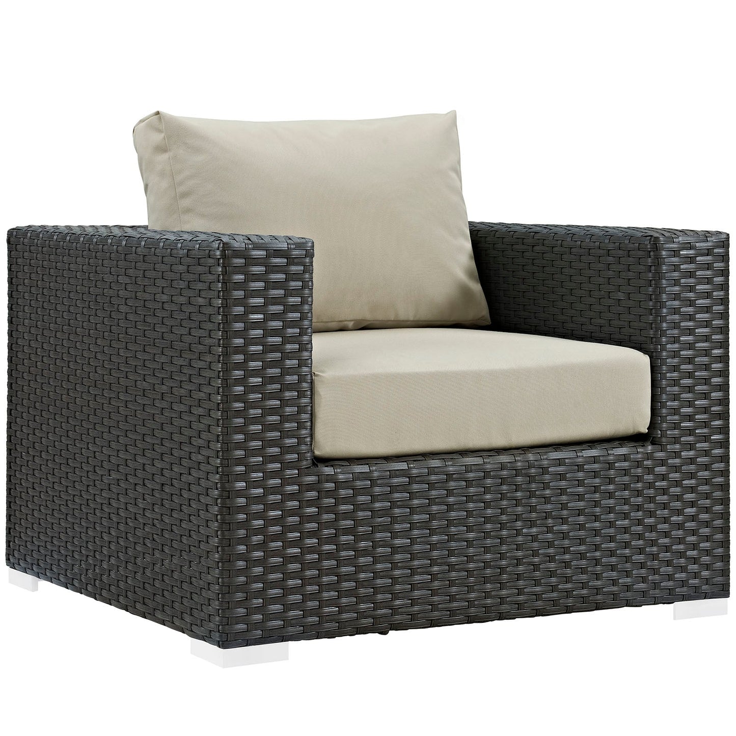 Modway furniture Sojourn Outdoor Patio Sunbrella Armchair - EEI-1850-CHC-BEI