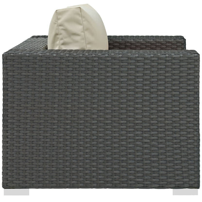 Modway furniture Sojourn Outdoor Patio Sunbrella Armchair - EEI-1850-CHC-BEI