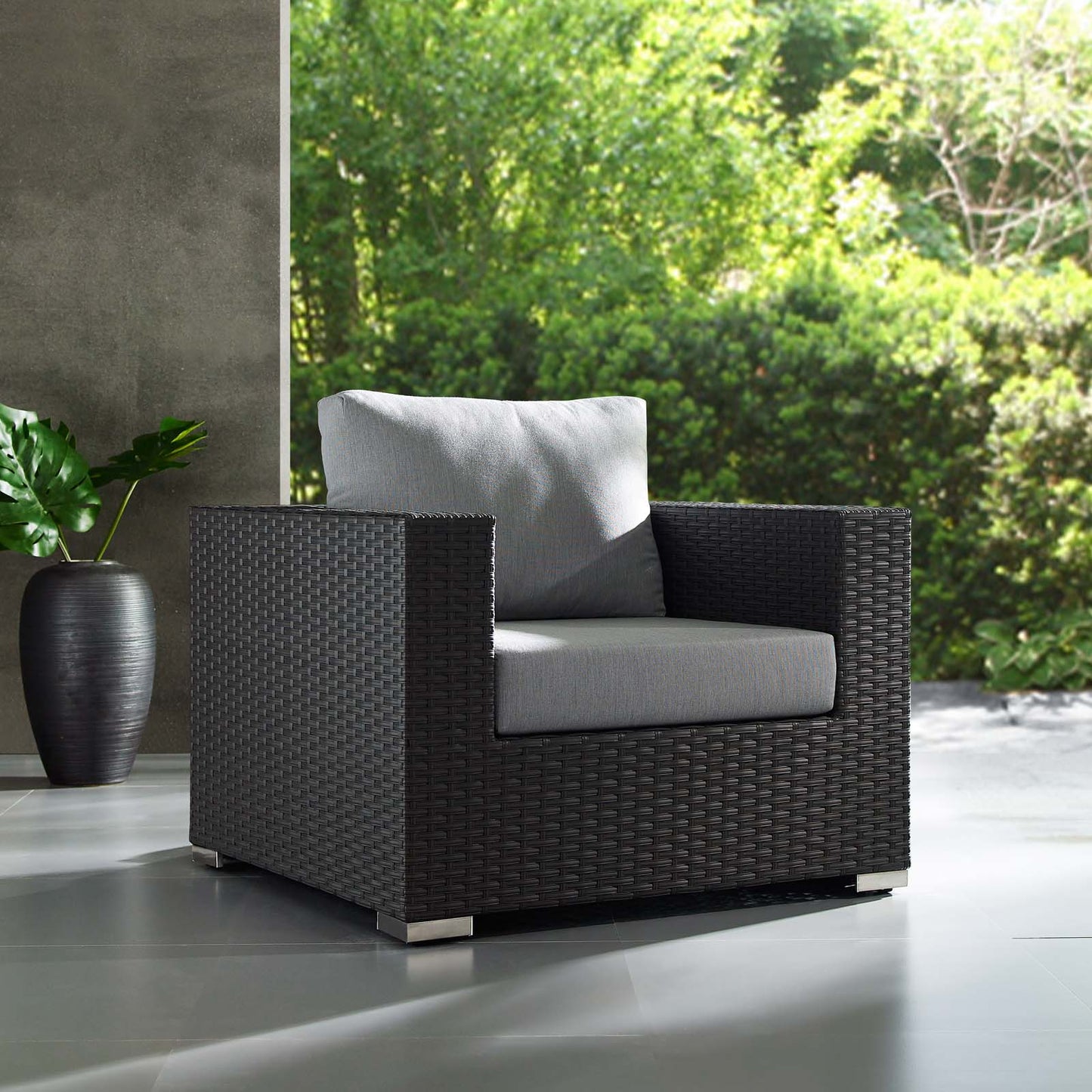 Modway furniture Sojourn Outdoor Patio Sunbrella Armchair - EEI-1850-CHC-BEI