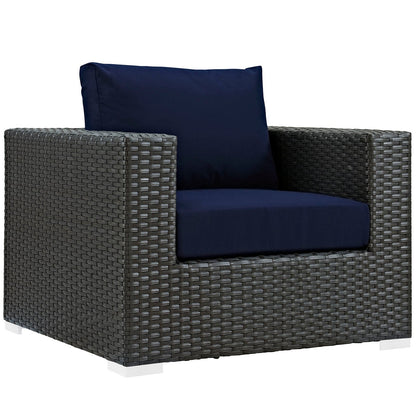 Modway furniture Sojourn Outdoor Patio Sunbrella Armchair - EEI-1850-CHC-BEI