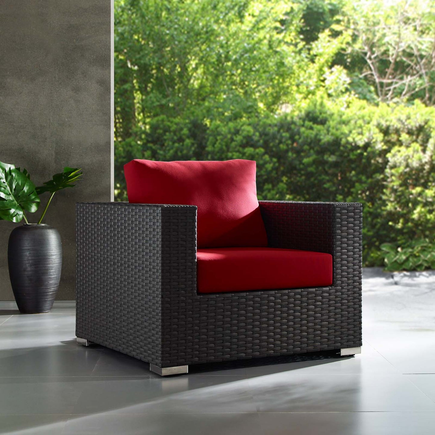 Modway furniture Sojourn Outdoor Patio Sunbrella Armchair - EEI-1850-CHC-BEI