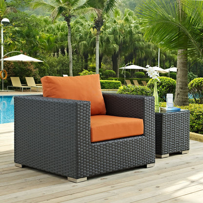 Modway furniture Sojourn Outdoor Patio Sunbrella Armchair - EEI-1850-CHC-BEI