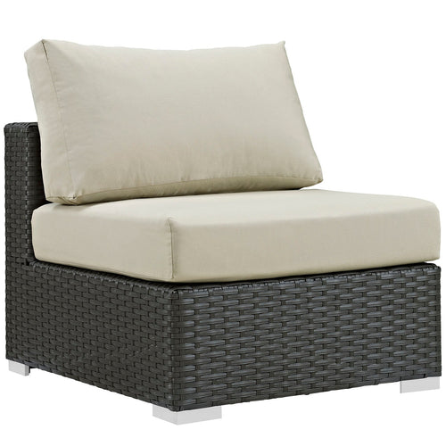 Modway Furniture Sojourn Outdoor Patio Fabric Sunbrella Armless - EEI-1854-CHC-BEI