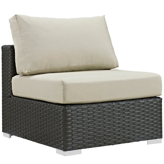Modway Furniture Sojourn Outdoor Patio Fabric Sunbrella Armless - EEI-1854-CHC-BEI