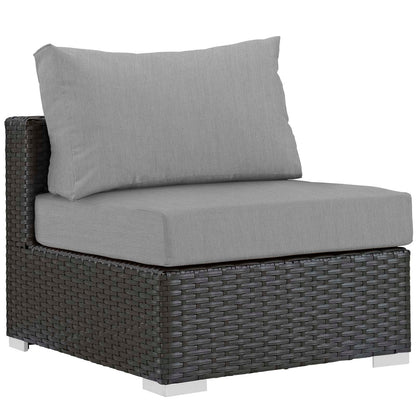 Modway Furniture Sojourn Outdoor Patio Fabric Sunbrella Armless - EEI-1854-CHC-BEI