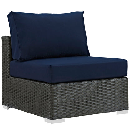 Modway Furniture Sojourn Outdoor Patio Fabric Sunbrella Armless - EEI-1854-CHC-BEI