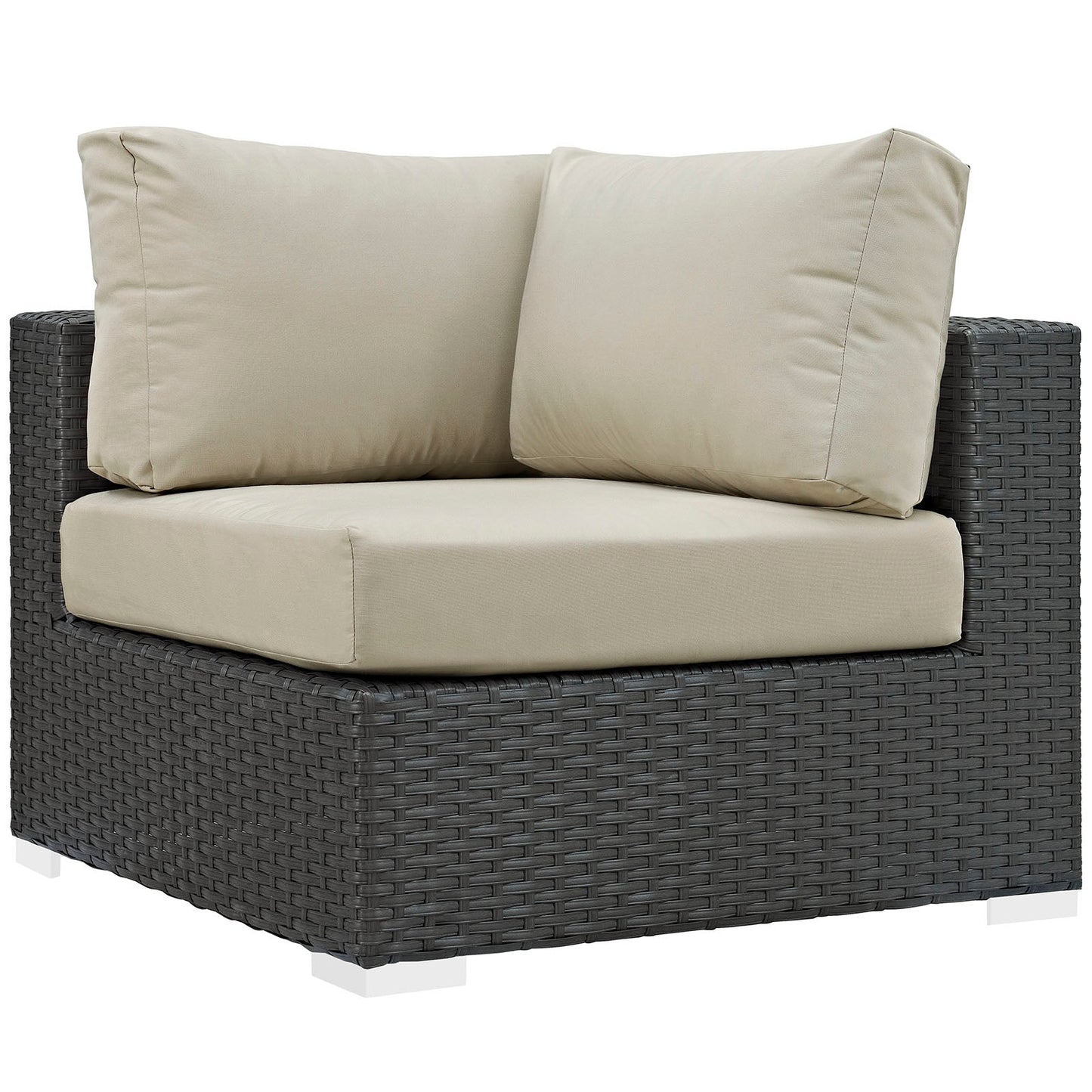 Modway Furniture Sojourn Outdoor Patio Sunbrella Corner - EEI-1856-CHC-BEI