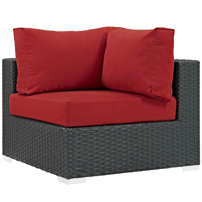 Modway Furniture Sojourn Outdoor Patio Sunbrella Corner - EEI-1856-CHC-BEI