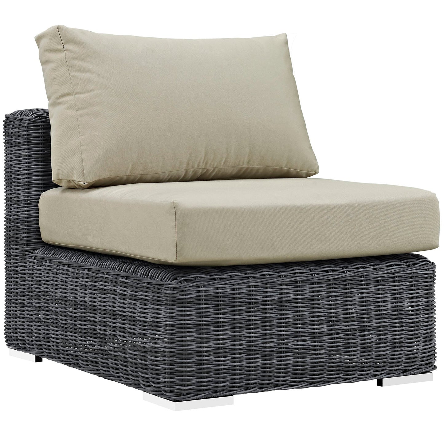 Modway Furniture Summon Outdoor Patio Sunbrella Armless - EEI-1868-GRY-BEI